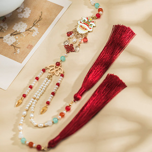 Accesorios para falda con diseño de cara de caballo, adorno frontal para mujer, colgante tradicional, borla para el pelo estilo Hanfu y cheongsam. - Product Image 1