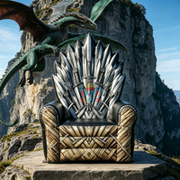 Winway Inflatables - Trônes gonflables commerciaux personnalisés en PVC, canapé trône gonflable, chaise de roi, 3m, capacité 100KG, thème animaux et nature, pour fêtes