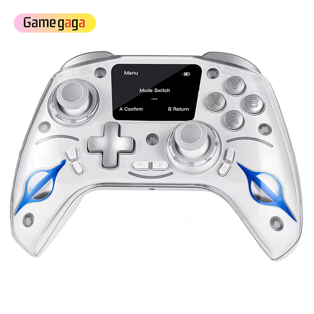 Gamegaga HS-AD220W Smart Screen Wireless Android Game Controller 3 Modes for P4 NS IOS PC TV Programmable Back-Button Gamepad