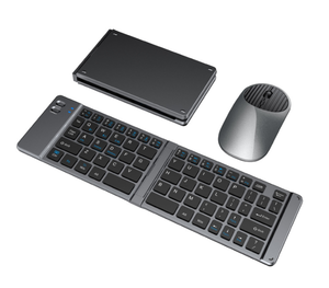 Mini xách tay <span class=keywords><strong>bluetooth</strong></span> không dây có thể gập lại bàn phím với pin sạc và 2.4G Chuột không dây - Product Image 2