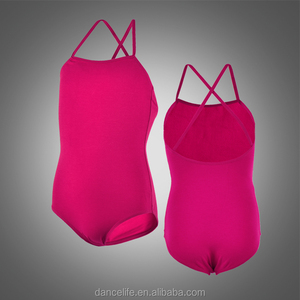 Đào Tạo Chuyên Nghiệp Trẻ Em Của Màu Hồng Cotton Spandex Ba Lê Leotard Cho Khiêu Vũ Và Thể Dục Dụng Cụ Với Dây Đeo Vai - Product Image 5