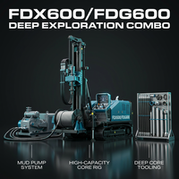 Foreuse à chenilles entièrement hydraulique WDX600/WDG600 pour forage en ligne téléphonique, profondeur de forage 300-650m, capacité de levage 16T, moteur diesel Yuchai