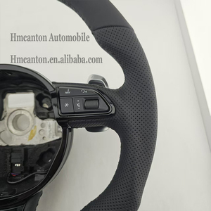 Volante de Cuero Perforado con Base de Cuero para Audi A4 A4L A5 A6 A7 B8, Venta al Por Mayor - Product Image 5