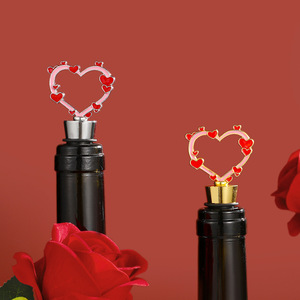 Heart-Shaped <b>Wine</b> Bottle <b>Stopper</b> Gold Silver Rose Gold Zinc Alloy Sealing For Wedding Valentine Gift - Product Image 3