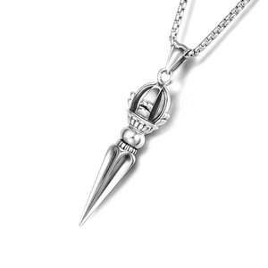 Collar de Cadena Vajra de Loto de Alta Calidad, Moderno, de Acero Inoxidable, para <span class=keywords><strong>Hombre</strong></span> y Mujer, Accesorio para Suéter - Product Image 5
