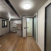 Maison extensible en panneaux de bois haut de gamme, maison conteneur 2 chambres meublée, maison préfabriquée pliante de luxe, maison en bois sculpté de 20 pieds