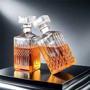 ウイスキーボトル750ml 1000mlメーカーカスタマイズ高品質ウイスキーガラス透明カスタムワインボトル750mlウイスキーデカント - Product Image 5