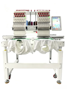 Máquina <span class=keywords><strong>de</strong></span> Bordar Computarizada Industrial Digital Automática <span class=keywords><strong>de</strong></span> 2 Cabezas con 12/15 Agujas para Gorras Planas, Prendas <span class=keywords><strong>de</strong></span> Vestir y Camisetas - Product Image 3