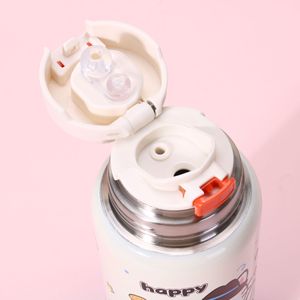 500ml Eco-Friendly Large Capacity Cute Cartoon <b>Kids</b> Insulated Stainless Steel Tumbler with Handle Portable for School - Product Image 5