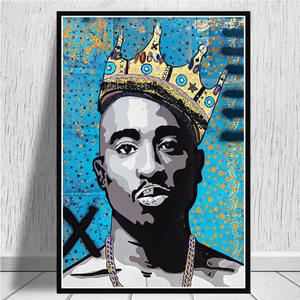 Hip Hop <span class=keywords><strong>2PAC</strong></span> Legend Star affiches et imprimés rappeur Star original hip hop image peinture toile cadres art pour la décoration de la maison - Product Image 4