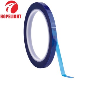 High Temperature 2.4mil <span class=keywords><strong>Silicone</strong></span> Adhesive Pet Blue Heat Resistant Masking Polyester Tape