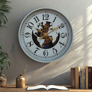 <span class=keywords><strong>Horloge</strong></span> murale mécanique à engrenages en métal rustique vintage de <span class=keywords><strong>60</strong></span> <span class=keywords><strong>cm</strong></span> avec affichage à aiguilles, décoration créative unique pour le salon - Product Image 3