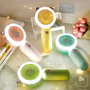 Rechargeable Handheld hand held Handy Mini Fan Portable with LED Ring Light,Portable Fans Mini USB Rechargeable