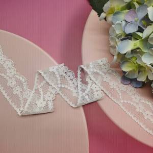 Adorno de encaje elástico al por mayor 3,2 cm diseño de patrón floral malla elástica borde pequeño para Lencería dobladillo encaje accesorios de bricolaje - Product Image 4