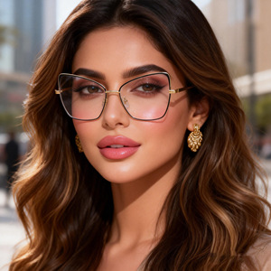 Gafas de Sol Metálicas <span class=keywords><strong>con</strong></span> Diseño de Ojo de Gato, Elegantes y Modernas, <span class=keywords><strong>con</strong></span> Protección Anti Luz Azul y Anti Reflejos <span class=keywords><strong>para</strong></span> Mujer, Decorativas, Novedad 2026 - Product Image 2