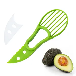 ครัวมัลติฟังก์ชั่ผลไม้เครื่องมือ Avocado Peeler 3 ใน 1 เครื่องตัดอะโวคาโด