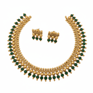 Collier ras du cou en pierre de poterie plaqué or 10581055GR Parure de bijoux fins exquis - Product Image 2