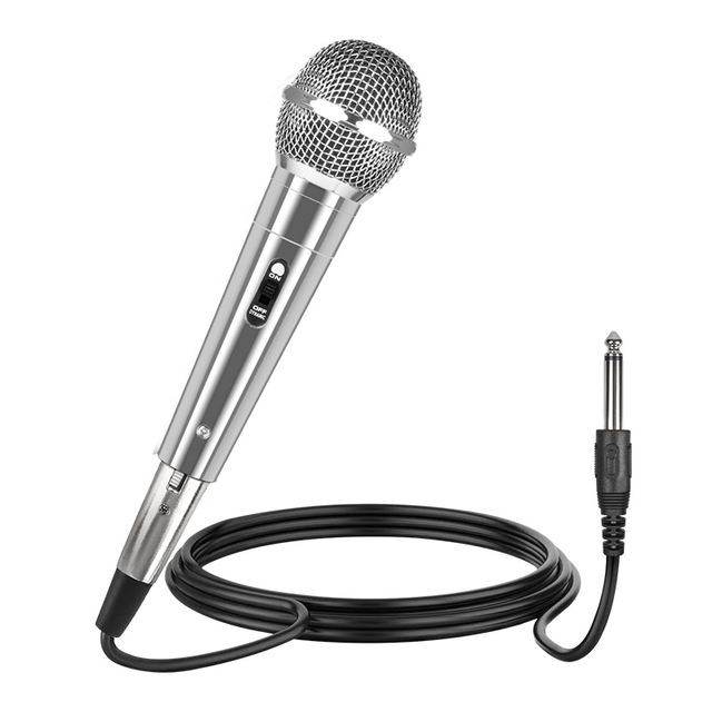 Dynamic Microphone Handheld Home Users Outdoor Stage Performances Karaoke Conference Live Streaming Sound Card Wired 100HZ-20KHZ