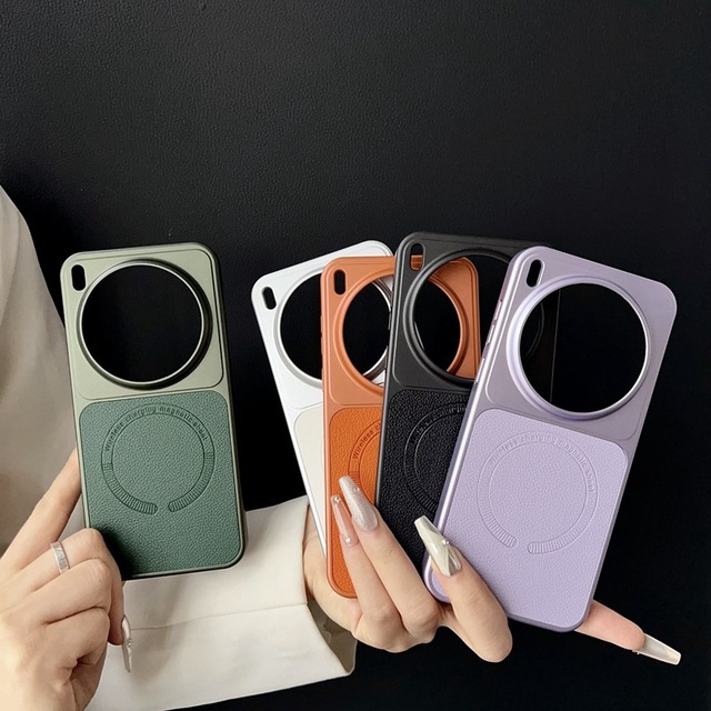 Mobile Phone Case for VIVO X300S Litchi TPU Magnetic X200PRO Plain Drop-resistant PC Protective Case