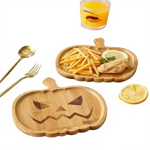 Plateau à nourriture cuit en bambou en forme <span class=keywords><strong>de</strong></span> citrouille d'Halloween, plateau à cheesecake pour fête à domicile, plateau à fruits, plateau à collations, modèle <span class=keywords><strong>de</strong></span> la ville <span class=keywords><strong>de</strong></span> Heze, comté <span class=keywords><strong>de</strong></span> Cao - Product Image 1