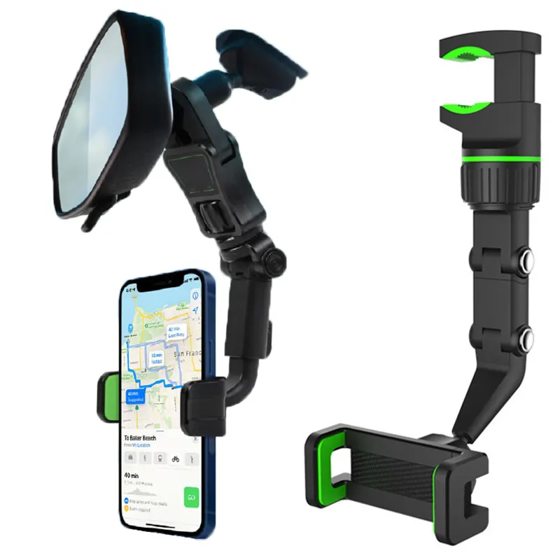 360 Graden Draaibare Multifunctionele Mobiele Telefoon Houder Voor Auto Telefoon Mount Auto Achteruitkijkspiegel Telefoon Ondersteuning Stand In Auto