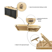 Escalier pliable en bois pour chien, rampe pliable pour lit, escalier réglable en bois pour animaux de compagnie