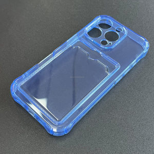 Coque de téléphone en TPU transparente mince sur mesure en vrac avec fente pour carte design élégant fabricant de coque de téléphone Logo personnalisé coque de téléphone pour iPhone 16 - Product Image 6