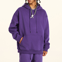 Sudaderas con Capucha de Gran Tamaño y Peso Pesado con Estampado Puff, Efecto Desgastado por el Sol, 345 g/m², Conjuntos Deportivos para Hombre, Sudaderas Personalizadas para Hombre