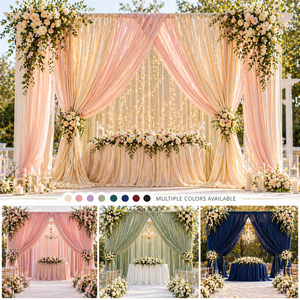 Tessuto Elasticizzato in Seta di Latte per Tende a Rullo, Drappeggio in Spandex Bianco, Rosso, Rosa, Bordeaux, Nero, Blu per Decorazioni di Matrimoni ed Eventi - Product Image 6