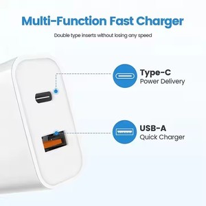 PD 20W caricatore da parete veloce USB tipo C Dual port US EU Plug A + C adattatore di alimentazione del caricatore del telefono cellulare - Product Image 3