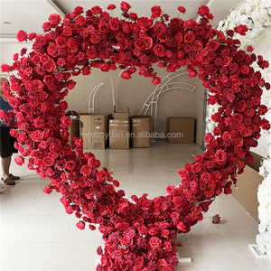 L934 Vente chaude, support de fleurs en forme de cœur, arrangement floral artificiel, rose rouge en forme de cœur, arche pour demande en mariage, décoration de mariage - Product Image 4