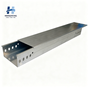 HongFeng CS002 - Chemin de câbles ventilé en acier au carbone galvanisé à chaud, capacité de charge de 200 kg, pour câbles de construction industrielle - Product Image 2