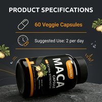 Capsules végétales naturelles OEM, compléments alimentaires à base de racine de maca, compléments nutritionnels pour hommes, vente directe d'usine