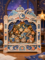 Horloge astronomique de Prague en bois 3D, design moderne multifonctionnel, fait main, avec LED, serre-livres, jouet pour anniversaire, fabriqué en Chine