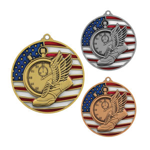 Médailles personnalisées en métal, médailles dorées pour marathon et course à pied - Product Image 1