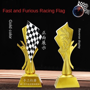 Trophée de course automobile <span class=keywords><strong>F1</strong></span> personnalisé gratuit, modèle de décoration, coupe des champions, prix de course de moto, artisanat en résine, trophée de karting - Product Image 3