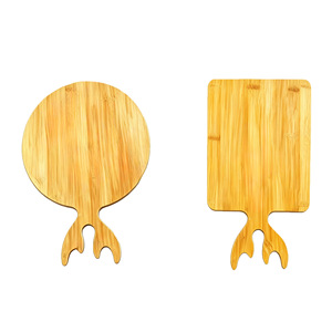 Tabla de cortar de bambú redonda multifuncional para frutas, verduras y uso en la cocina - Product Image 4