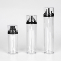 Flacon pulvérisateur de parfum de 50ml 80ml 100ml et bouchon de tête de pulvérisation de pompe à émulsion PET plastique clair paroi épaisse cosmétiques pour Toner