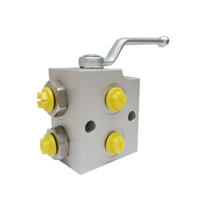 Bloc distributeur de vanne directionnelle hydraulique multi-voies à trois voies usiné sur mesure avec corps de vanne intégré - Product Image 3