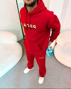 Conjunto Deportivo Unisex de Forro Polar Sólido, Chaqueta de Manga Larga con Cuentas, Transpirable y Cálida para Invierno, Pantalones de Fibra de Bambú, Conjunto para Correr Cómodo - Product Image 3