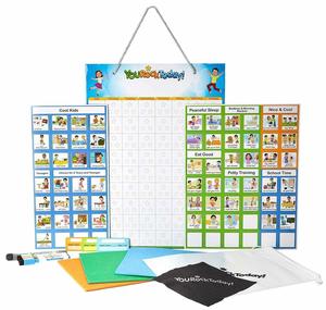 Biểu đồ công việc từ tính tùy chỉnh cho một hoặc nhiều trẻ em thiết kế hiện đại với hình dạng tùy chỉnh và phần thưởng sao kích thước trung bình - Product Image 1