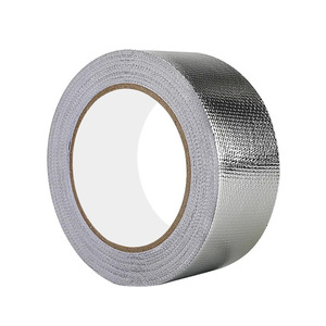 Fiberglass Aluminum Foil Tape 150U Thickness E-Glass Heat Resistant For Pipe Sealing Insulation - Product Image 1