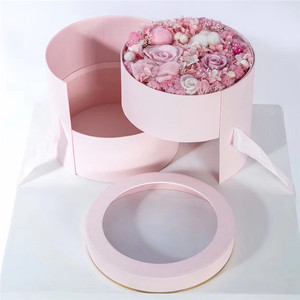 Venta al por mayor de lujo creativo con doble giro sorpresa ronda caja de <span class=keywords><strong>flores</strong></span> - Product Image 4