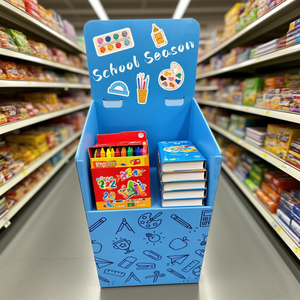 Fabricante de cajas de exhibición y embalaje de PDQ, tarjetas de encabezado de contenedores de volcado corrugado al por menor personalizados con impresión de logotipo para promociones - Product Image 2
