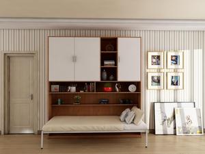 Mueble de dormitorio montado en la pared, <span class=keywords><strong>armario</strong></span>, <span class=keywords><strong>cama</strong></span> de pared <span class=keywords><strong>Horizontal</strong></span>, sofá plegable de madera - Product Image 2