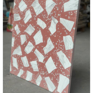 <span class=keywords><strong>Carreaux</strong></span> <span class=keywords><strong>de</strong></span> terrazzo rose en quartz coloré Look Stone 600x600, nouveau design, finition mate - Product Image 5