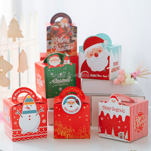 Sản Phẩm Mới Nổ Kích Thước Tùy Chỉnh Món Quà Giáng Sinh Túi Xách <span class=keywords><strong>Cupcake</strong></span> Kẹo Cookie Đóng Gói Hộp Cho Quà Tặng - Product Image 1
