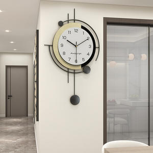 Reloj de Pared Grande Moderno de Lujo de 65cm*43cm, Nuevo Diseño Art <span class=keywords><strong>Deco</strong></span>, Reloj de Cuarzo Decorativo de Metal para el Hogar - Product Image 3
