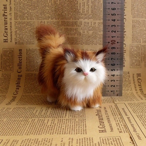 Custom Simulation Plush Keychain Toy Stuffed Kitten Model Realist Animals For Kids Valentine's Day Gift Plush Toys