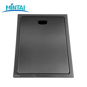 Lavello da cucina rettangolare a incasso in acciaio inox fatto a mano con due fori e cestello <span class=keywords><strong>per</strong></span> rifiuti, ideale <span class=keywords><strong>per</strong></span> isola cucina - Product Image 3
